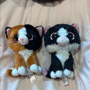 Ty Plush Cat Duo - Black and Tan